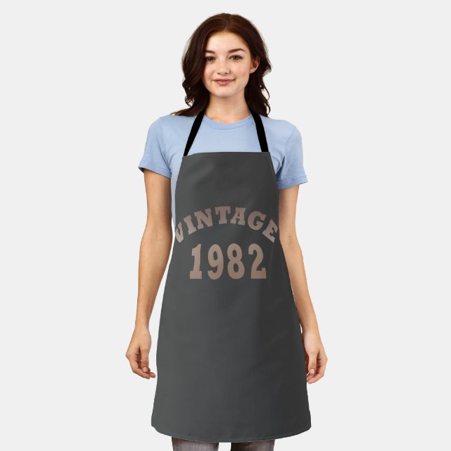 Born in 1982 vintage birthday apron (Worn)