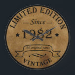 Born in 1982 vintage birthday large clock<br><div class="desc">You can add some originality to your wardrobe collection with this vintage classic birthday graphic design with awesome typography font lettering; It is a great gift for men, women, husbands, wife, girlfriend, and boyfriend who will love this one-of-a-kind artwork. The best and most fun holiday present for your happy birthday...</div>