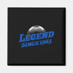 Born In 1983 Soccer Fan Birthday Legendary Legend Magnet