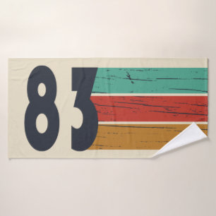 Born in 1983 vintage birthday gift bath towel