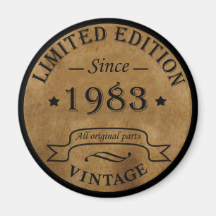 Born in 1983 vintage birthday gift magnet