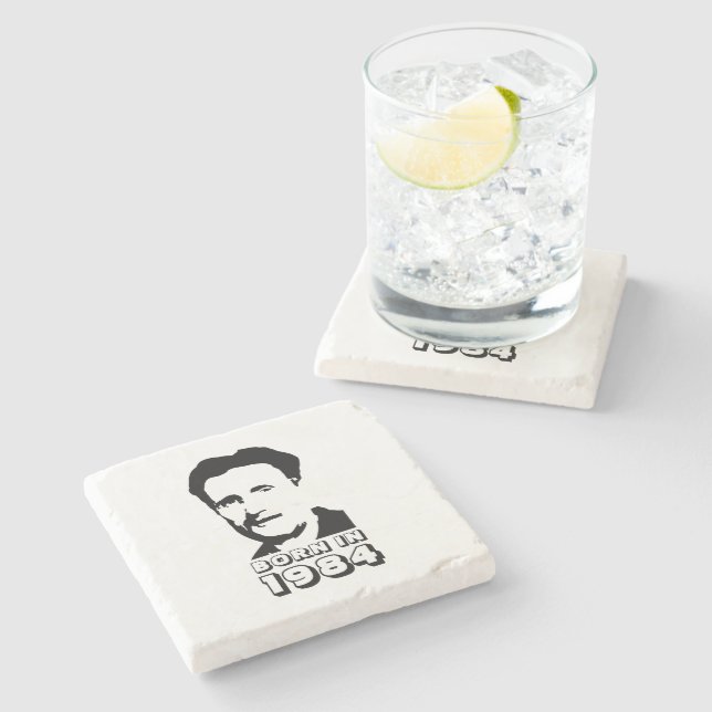 Born in 1984 (George Orwell) Stone Coaster (Side)