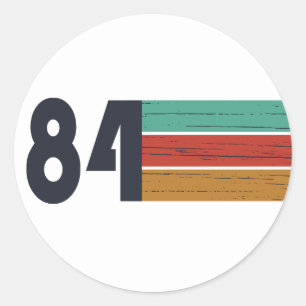 born in 1984 vintage 40th birthday gift classic round sticker