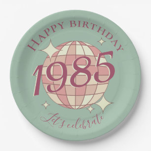 Born in 1985 40th birthday party decor Paper Plate