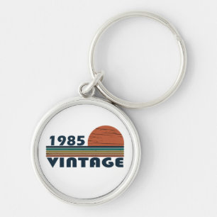 Born in 1985 elegant vintage birthday gift key ring