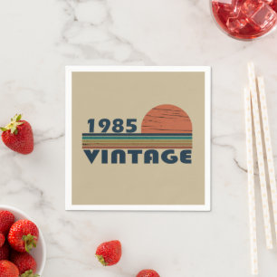 born in 1985 forty vintage 40th birthday  napkin