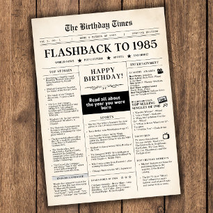 Born in 1985 Mock Newspaper