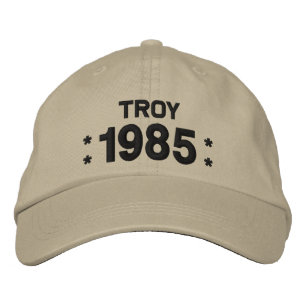 Born in 1985 or Any Year 30th Birthday W06F OLIVE Embroidered Hat