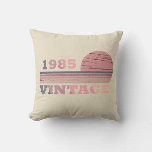 born in 1985 vintage 40th birthday gift cushion