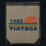 born in 1985 vintage 40th birthday gift drawstring bag<br><div class="desc">This vintage classic graphic design with awesome typography font lettering can add originality to your wardrobe collection. It is a great gift idea for men, women, husbands, wives, girlfriends, and boyfriends who will love this one-of-a-kind artwork. It is the best and most funny holiday present for your happy birthday party....</div>