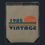 born in 1985 vintage 40th birthday gift drawstring bag<br><div class="desc">This vintage classic graphic design with awesome typography font lettering can add originality to your wardrobe collection. It is a great gift idea for men, women, husbands, wives, girlfriends, and boyfriends who will love this one-of-a-kind artwork. It is the best and most funny holiday present for your happy birthday party....</div>