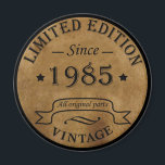 Born in 1985 vintage 40th birthday gift magnet<br><div class="desc">You can add some originality to your wardrobe collection with this vintage retro rustic graphic design with awesome typography font lettering, a great gift for men, women, husbands, wives, girlfriend, and a boyfriend who will love this one-of-a-kind artwork. The best and most fun holiday present for your happy birthday party....</div>