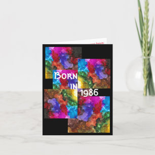 Born in 1986 Birthday Fun Facts Card