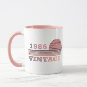 Born in 1986 elegant modern vintage birthday gift mug