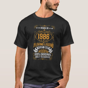 Born In 1986 The Living Legend Very Rare Birthday T-Shirt