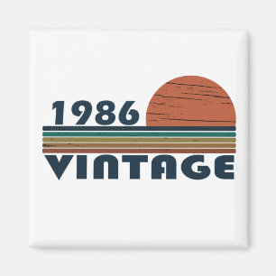 born in 1986 vintage birthday gift magnet