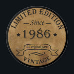 born in 1986 vintage birthday magnet<br><div class="desc">You can add some originality to your wardrobe collection with this vintage retro rustic graphic design with awesome typography font lettering, a great gift for men, women, husbands, wives, girlfriend, and a boyfriend who will love this one-of-a-kind artwork. The best and most fun holiday present for your happy birthday party....</div>