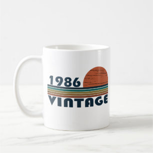 Born in 1986 vintage style birthday gift coffee mug