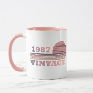 Born in 1987 elegant modern vintage birthday gift mug