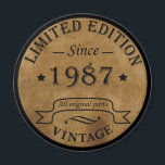 born in 1987 vintage birthday magnet<br><div class="desc">You can add some originality to your wardrobe collection with this vintage retro rustic graphic design with awesome typography font lettering, a great gift for men, women, husbands, wives, girlfriend, and a boyfriend who will love this one-of-a-kind artwork. The best and most fun holiday present for your happy birthday party....</div>