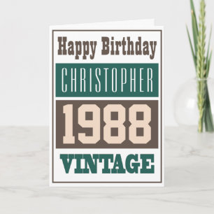 Born in 1988 Greetings Card