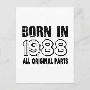Born In 1988 Postcard