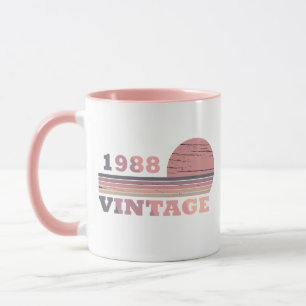 Born in 1988 vintage birthday gift mug