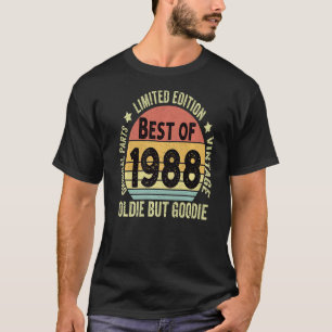 Born In 1988 Vintage Oldie but Goodie 35 Year Old T-Shirt