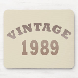 Born in 1989 Elegant Modern Vintage Birthday Gift Mouse Pad