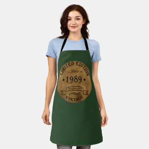 Born in 1989 vintage birthday gift apron