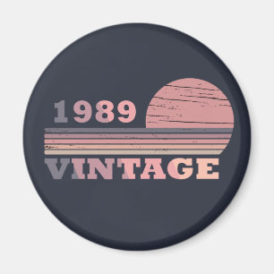 born in 1989 vintage birthday magnet