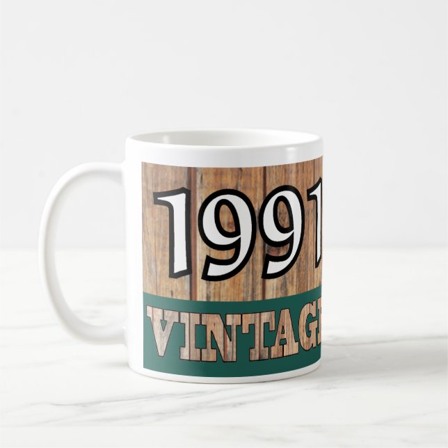 Born in 1991 - Birthday Celebration Coffee Mug (Left)