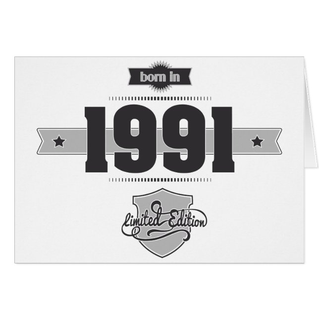 Born in 1991 (Dark&Lightgrey) (Front Horizontal)