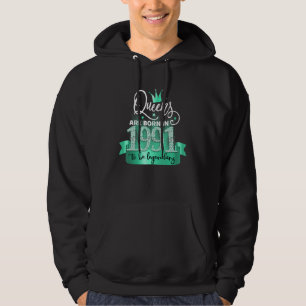 Born in 1991 I Black Turquoise Party Outfit & Acce Hoodie