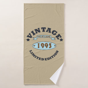 Born in 1993 elegant vintage birthday gift bath towel