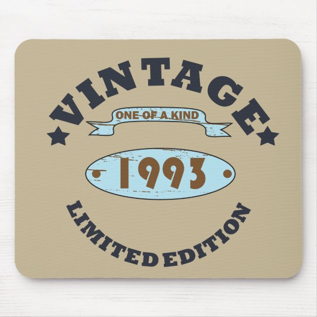 born in 1993 vintage birthday gift mouse pad (Front)