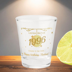 Born in 1996 30th birthday party drinks barware shot glass