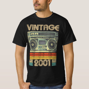 Born In 2001 Radio Retro, 2001 Birthday Gift T-Shirt