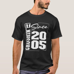 Born in 2005, Crushinu2019 It Since 2005 Varsity F T-Shirt