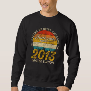 Born in 2013 Awesome Since Vintage Birthday Gift Sweatshirt