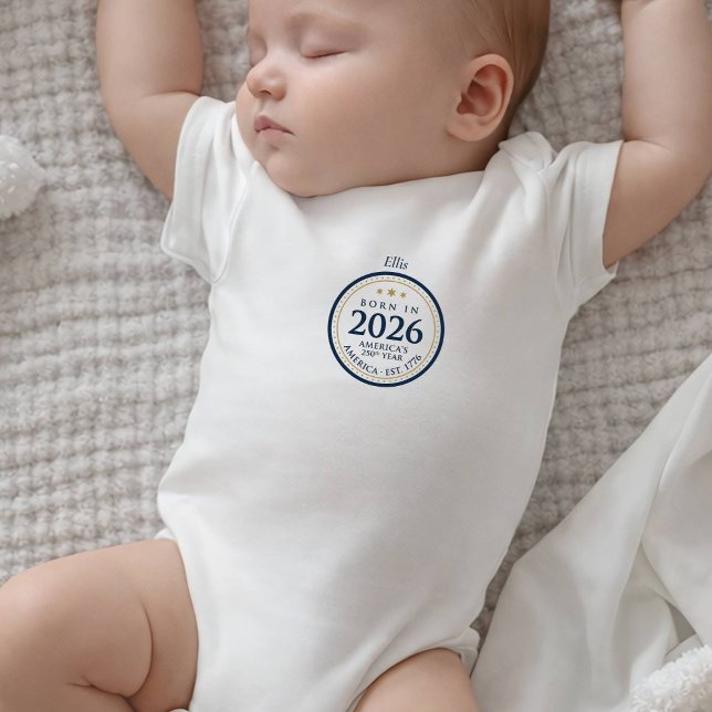 Born in 2026 America 250th Anniversary Baby Bodysuit (Creator Uploaded)