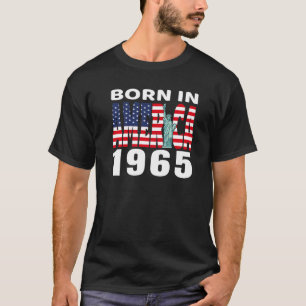 Born In America 1965 Birthday Statue Of Liberty Us T-Shirt