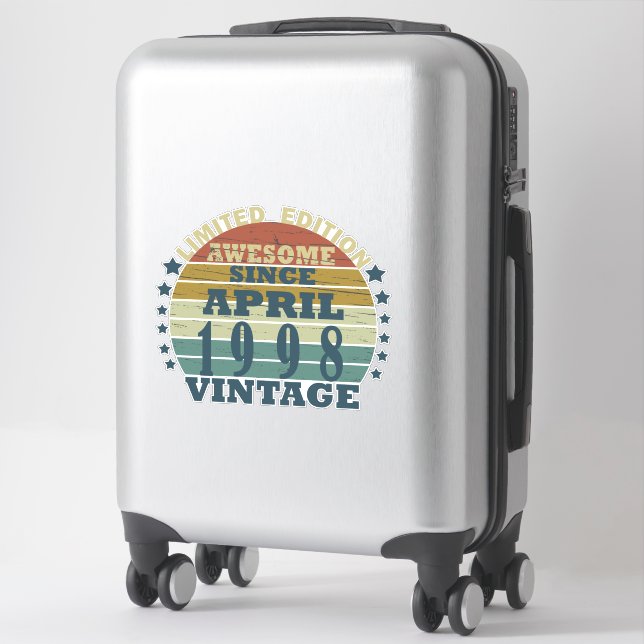 Born in april 1998 vintage birthday (Suitcase)