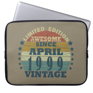 Born in april 1999 classic sunset laptop sleeve