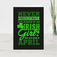 BORN IN APRIL Birthday Irish Girl Women Mum
