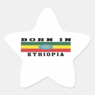 Born In Ethiopia Star Sticker