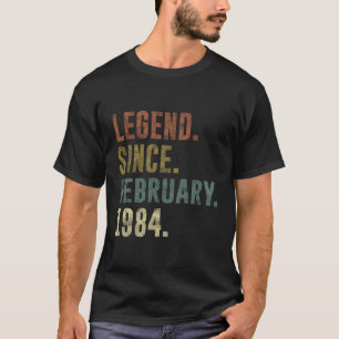 Born In February 1984 Legend 37 Yrs Old 37Th Birth T-Shirt