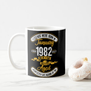 Born In January 1982 40th Birthday 40 Years Old Coffee Mug