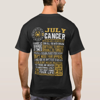 Born in July Cancer facts T-Shirt