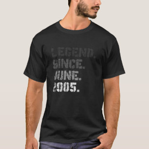 Born In June 2005 Legend 16 Yrs Old 16Th Birthday T-Shirt